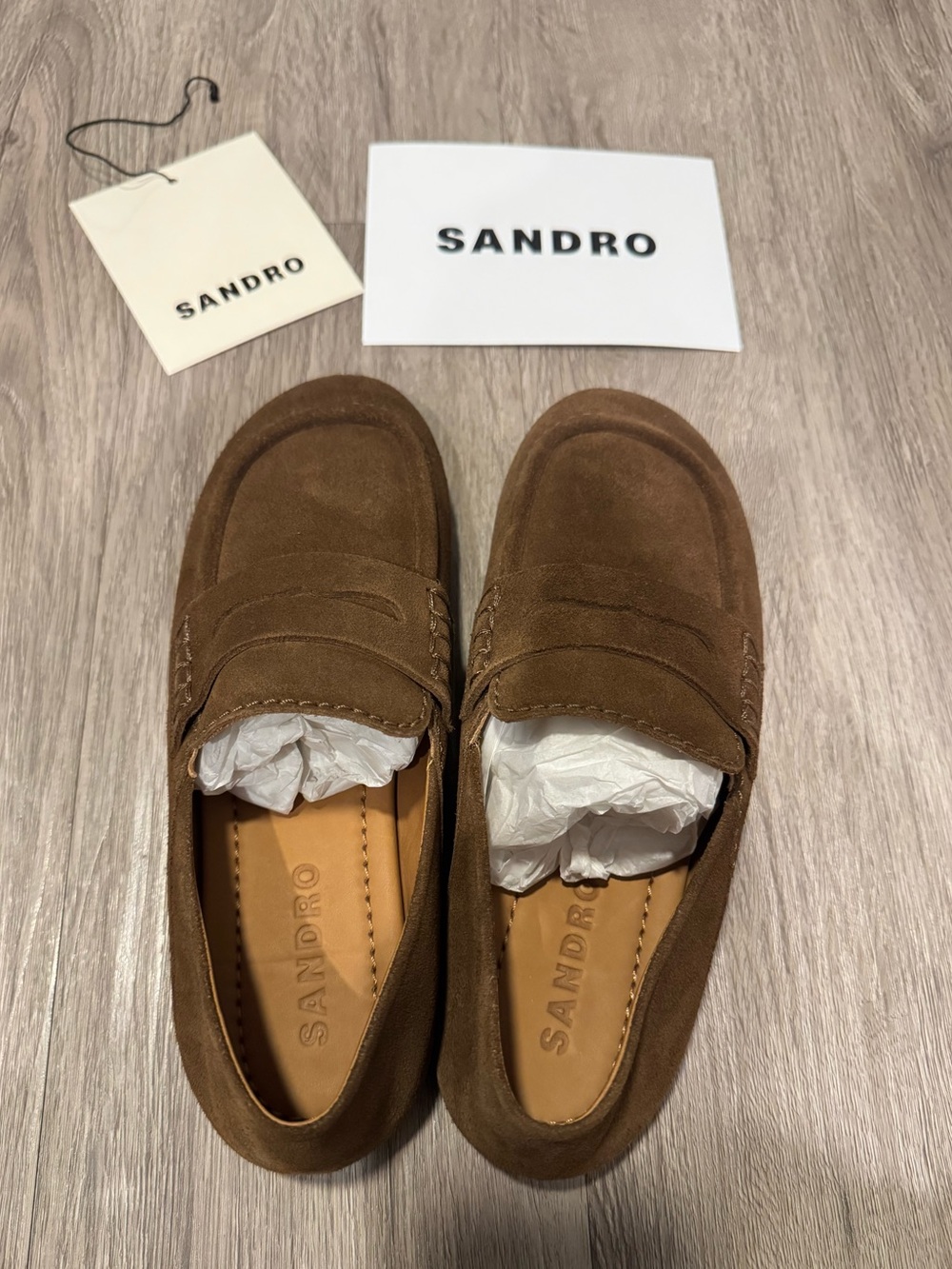 New two-way suede loafers